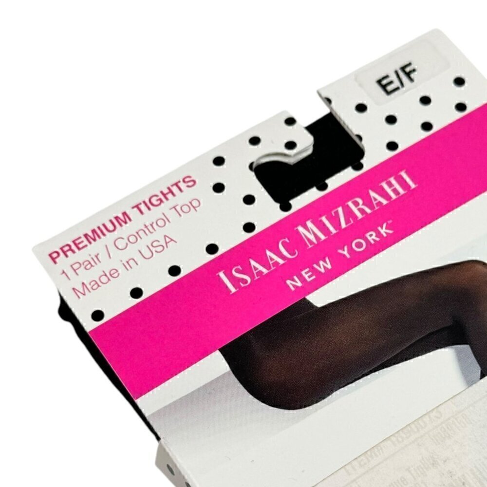 NEW Isaac Mizrahi Black Tights Sz. L 2PCs Opaque Stretch Control Top Fall Goth - Picture 4 of 8